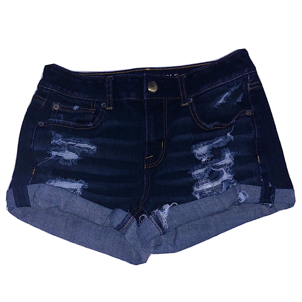 American Eagle Distressed Hi-Rise Shortie